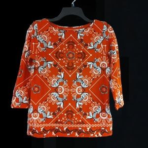 EUC Talbots 3/4 Sleeve Top Size Small Petite